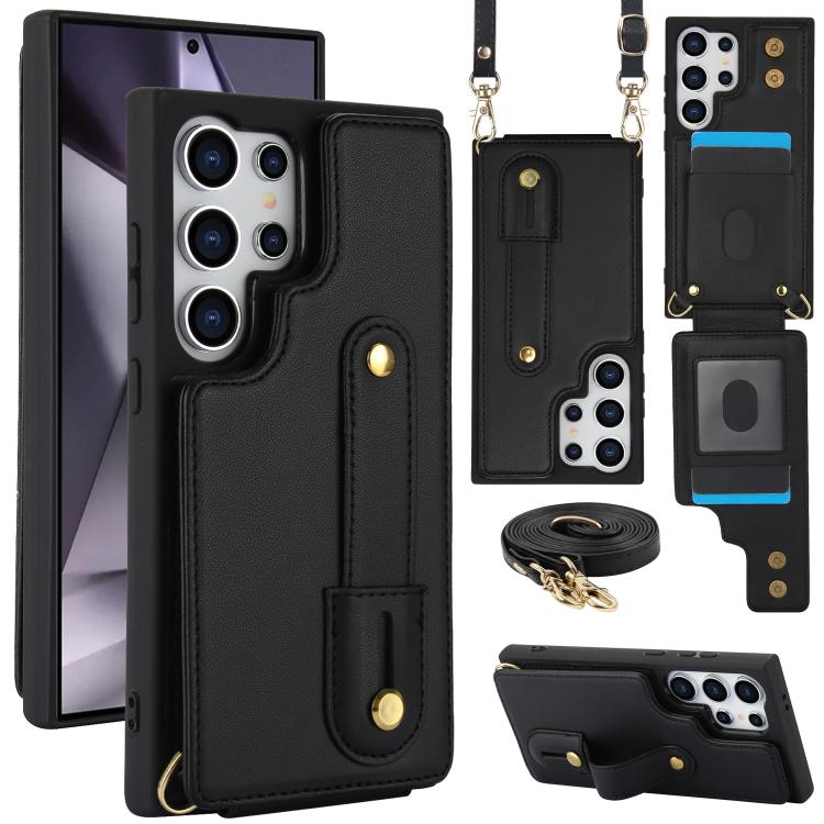 Custodia portafoglio con cinturino verticale per Samsung Galaxy S26+, S26 Ultra