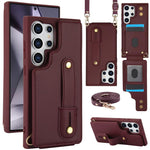 Custodia portafoglio con cinturino verticale per Samsung Galaxy S26+, S26 Ultra