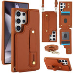 Custodia portafoglio con cinturino verticale per Samsung Galaxy S26+, S26 Ultra