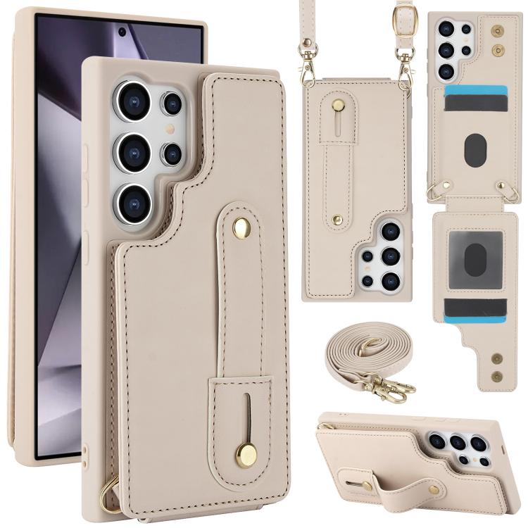 Custodia portafoglio con cinturino verticale per Samsung Galaxy S26+, S26 Ultra