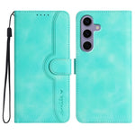 Custodia in pelle con motivo a cuore per Samsung Galaxy S25 FE, S25, S25+ e S25