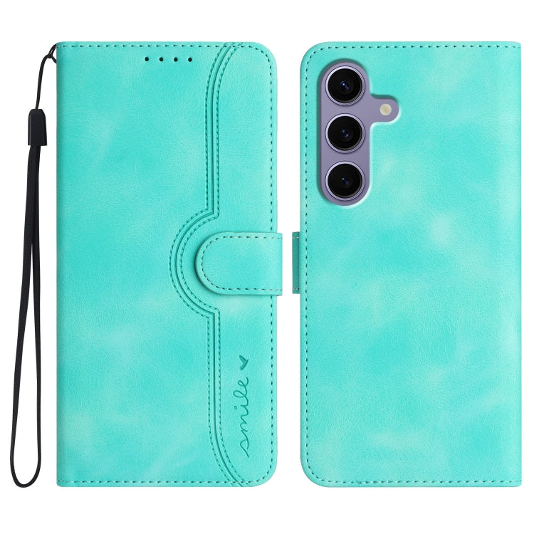 Custodia in pelle con motivo a cuore per Samsung Galaxy S25 FE, S25, S25+ e S25