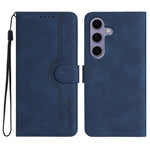 Custodia in pelle con motivo a cuore per Samsung Galaxy S25 FE, S25, S25+ e S25