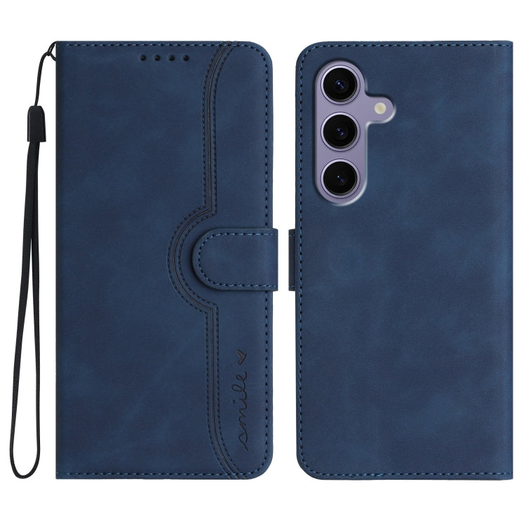 Custodia in pelle con motivo a cuore per Samsung Galaxy S25 FE, S25, S25+ e S25