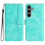 Custodia in pelle con motivo a cuore per Samsung Galaxy S25 FE, S25, S25+ e S25