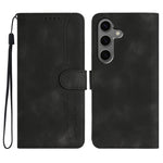 Custodia in pelle con motivo a cuore per Samsung Galaxy S25 FE, S25, S25+ e S25