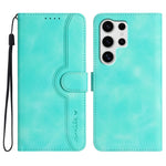 Custodia in pelle con motivo a cuore per Samsung Galaxy S25 FE, S25, S25+ e S25