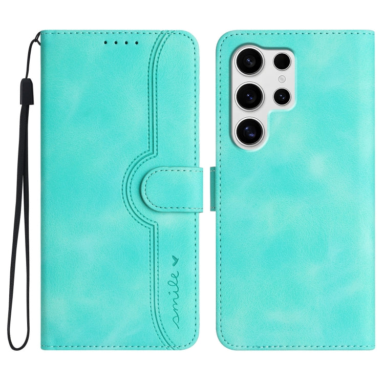Custodia in pelle con motivo a cuore per Samsung Galaxy S25 FE, S25, S25+ e S25