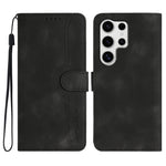 Custodia in pelle con motivo a cuore per Samsung Galaxy S25 FE, S25, S25+ e S25