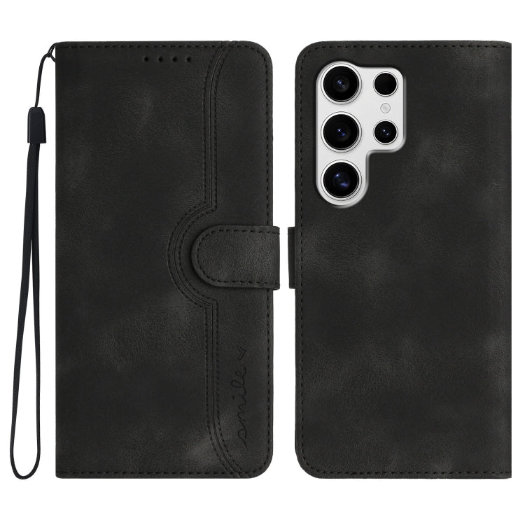 Custodia in pelle con motivo a cuore per Samsung Galaxy S25 FE, S25, S25+ e S25