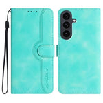 Custodia in pelle con motivo a cuore per Samsung Galaxy S25 FE, S25, S25+ e S25