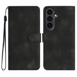Custodia in pelle con motivo a cuore per Samsung Galaxy S25 FE, S25, S25+ e S25