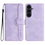 Custodia in pelle con motivo a cuore per Samsung Galaxy S25 FE, S25, S25+ e S25
