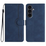 Custodia in pelle con motivo a cuore per Samsung Galaxy S25 FE, S25, S25+ e S25