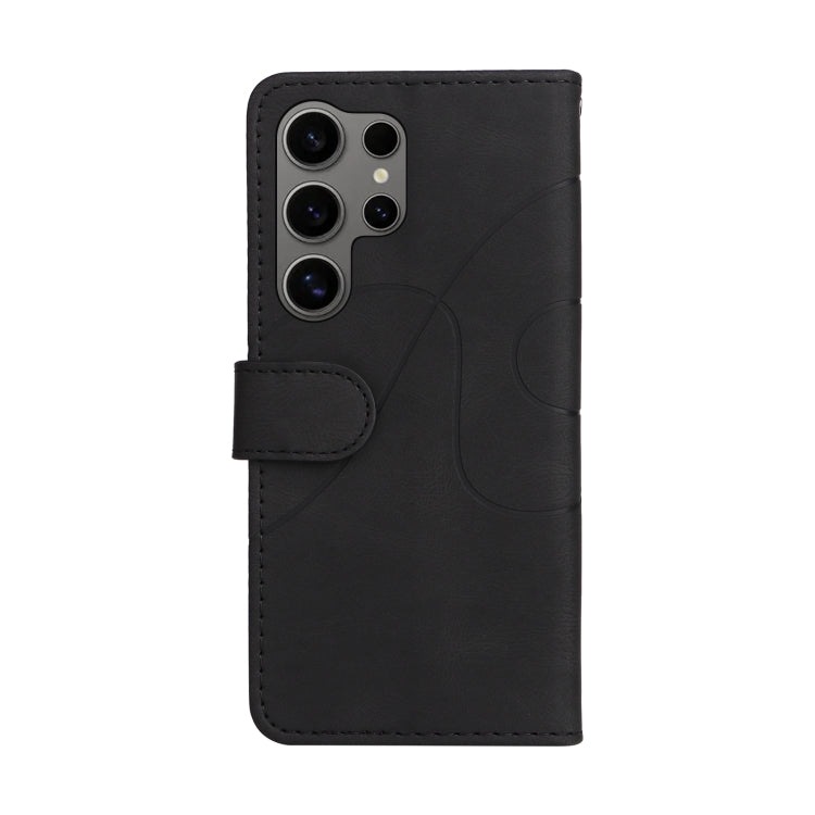 Custodia in pelle bicolore con cerniera per Galaxy S25 Ultra 5G