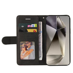 Custodia in pelle bicolore con cerniera per Galaxy S25 Ultra 5G