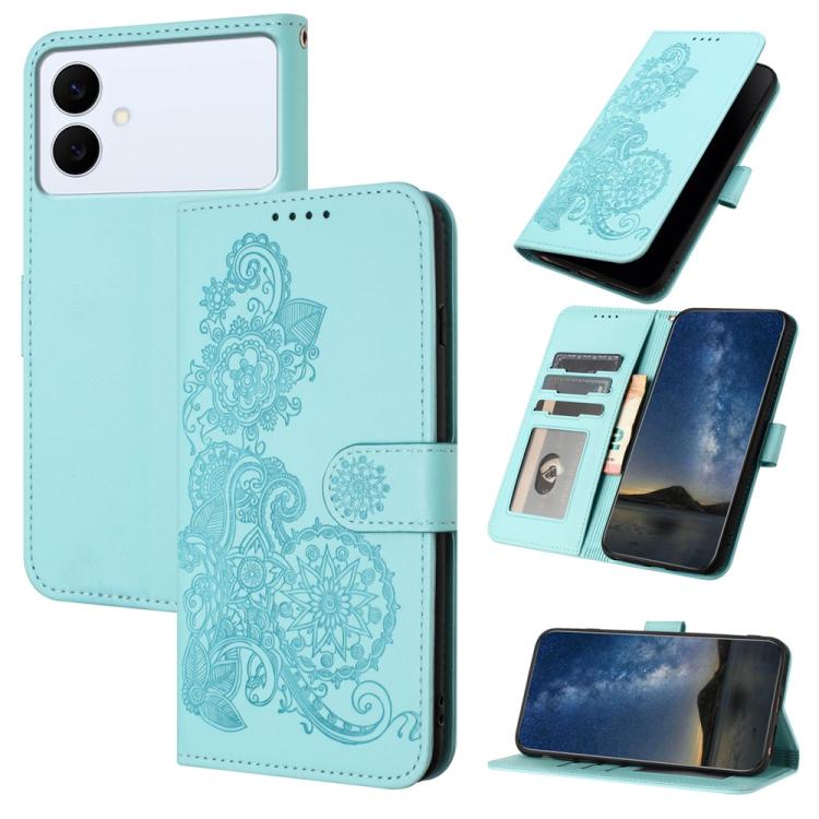 Custodia in pelle con stampa fiori di Datura per Galaxy S26 FE 5G, Samsung