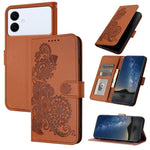 Custodia in pelle con stampa fiori di Datura per Galaxy S26 FE 5G, Samsung