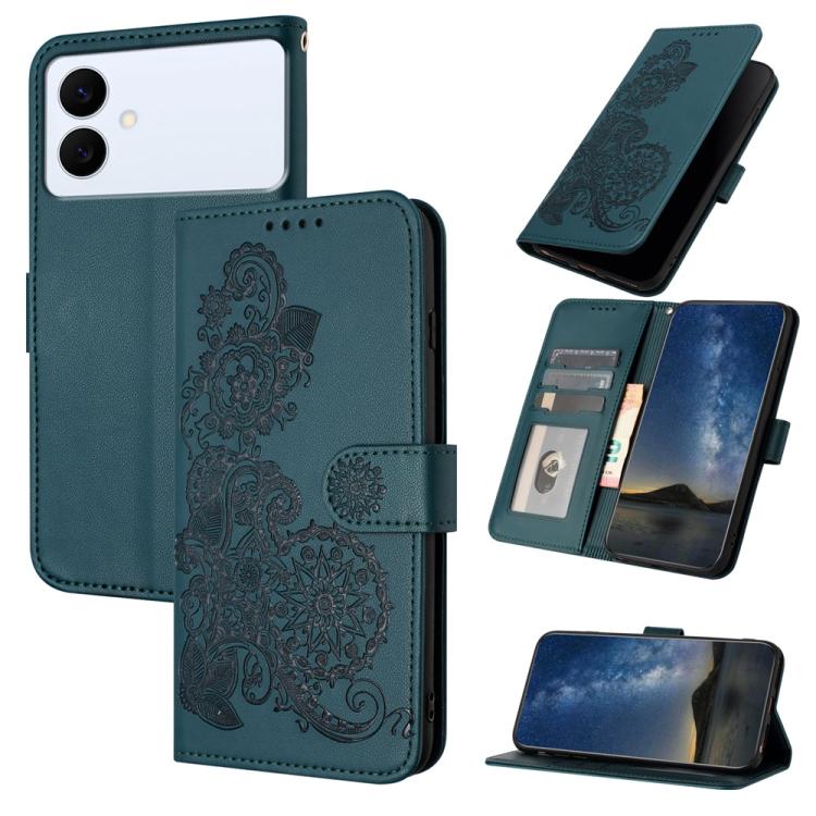Custodia in pelle con stampa fiori di Datura per Galaxy S26 FE 5G, Samsung