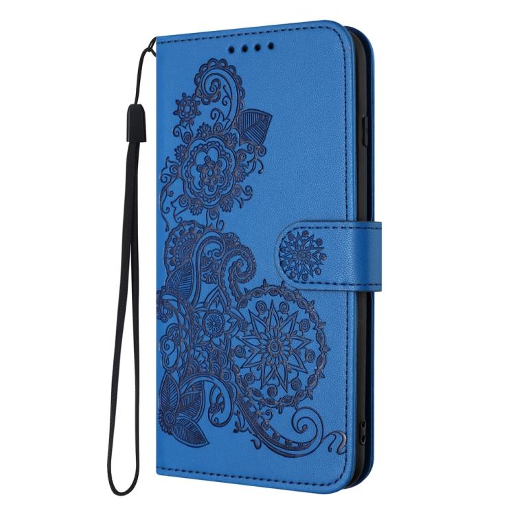 Custodia in pelle con stampa fiori di Datura per Samsung Galaxy S26, S25 FE e