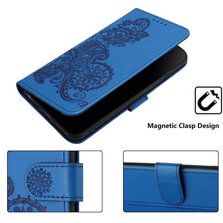 Custodia in pelle con stampa fiori di Datura per Samsung Galaxy S26, S25 FE e