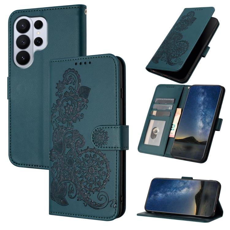 Custodia in pelle con stampa fiori di Datura per Galaxy S26 FE 5G, Samsung