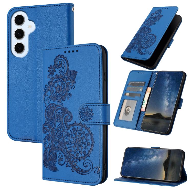 Custodia in pelle con stampa fiori di Datura per Galaxy S26 FE 5G, Samsung