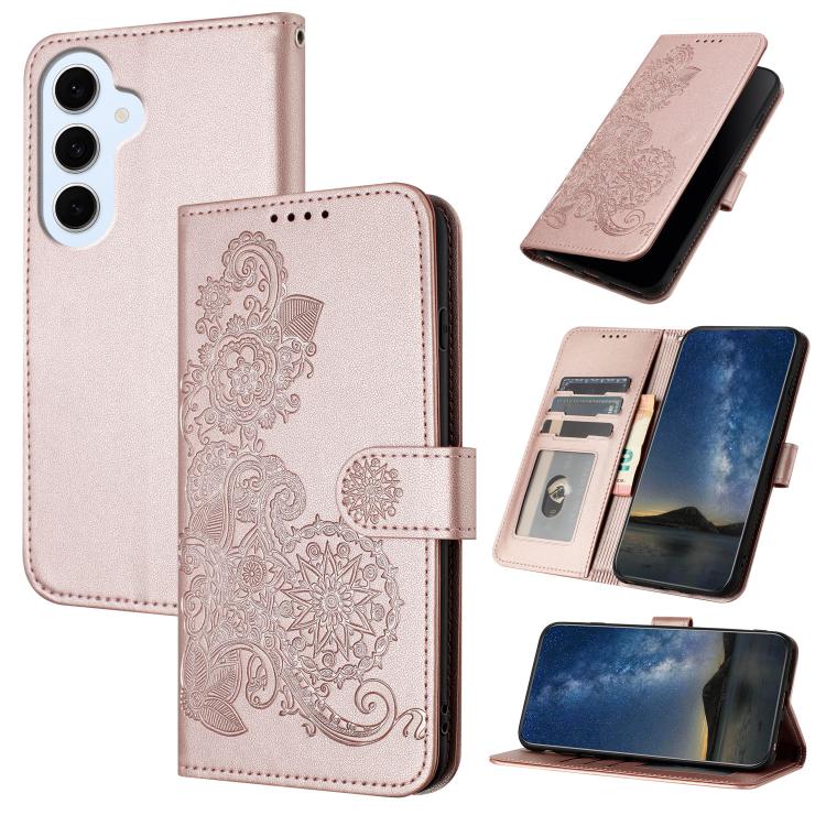 Custodia in pelle con stampa fiori di Datura per Galaxy S26 FE 5G, Samsung