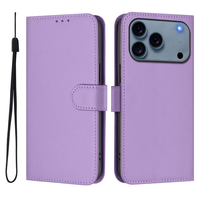 Custodia per telefono in pelle tinta unita effetto pelle con cordino, For iPhone 17e / 16e