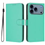 Custodia per telefono in pelle tinta unita effetto pelle con cordino, For iPhone 17e / 16e
