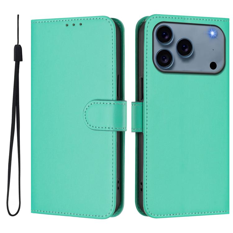 Custodia per telefono in pelle tinta unita effetto pelle con cordino, For iPhone 17e / 16e
