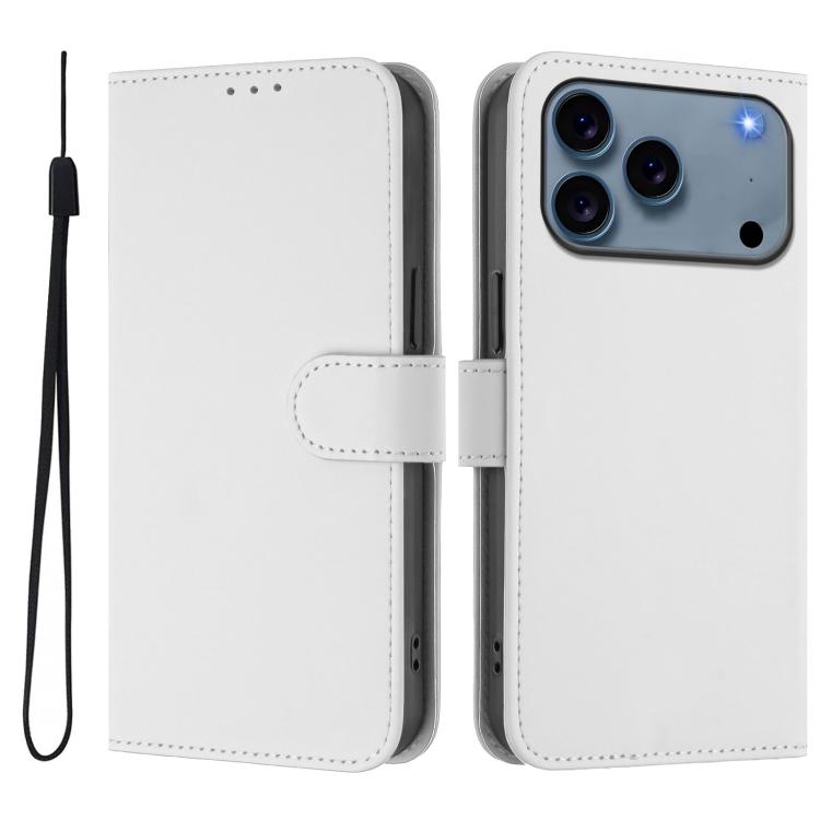 Custodia per telefono in pelle tinta unita effetto pelle con cordino, For iPhone 17e / 16e