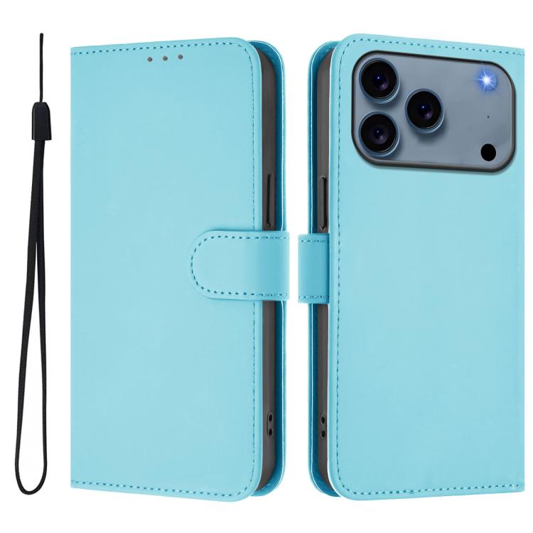 Custodia per telefono in pelle tinta unita effetto pelle con cordino, For iPhone 17e / 16e