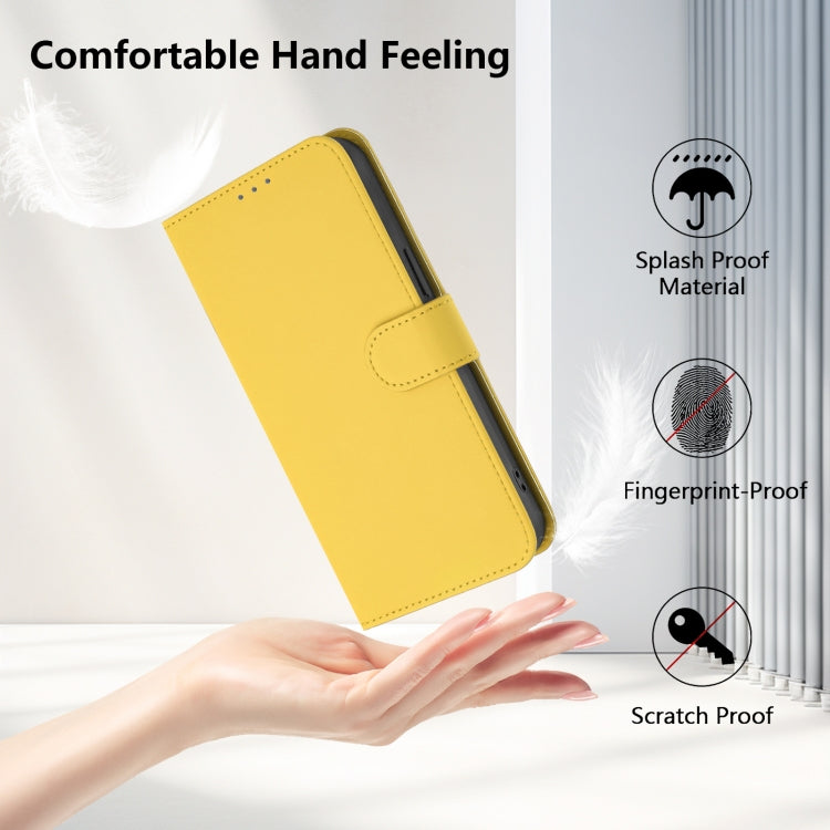 Custodia a portafoglio in pelle PU per Samsung Galaxy S25 5G con cordino giallo limone EDA007228703K B2034