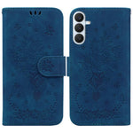 Custodia in pelle goffrata con farfalla e rosa per Samsung Galaxy S26+, S26