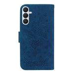 Custodia in pelle goffrata con farfalla e rosa per Samsung Galaxy S26+, S26