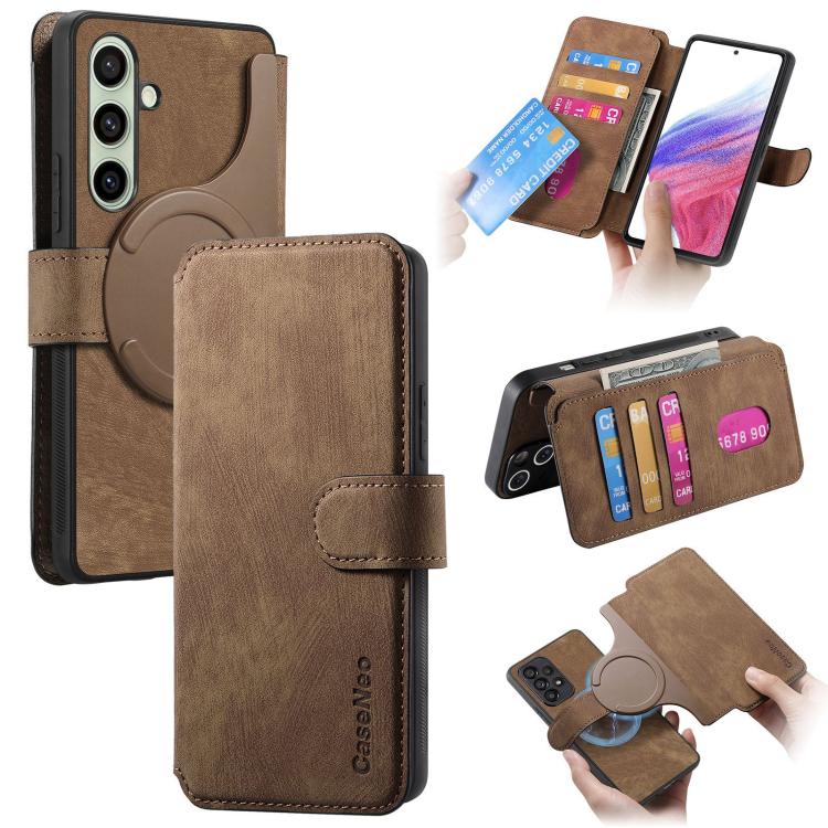 Custodia pelle antifurto con supporto MagSafe per Galaxy A08 A07 A18 A17 A57 A37