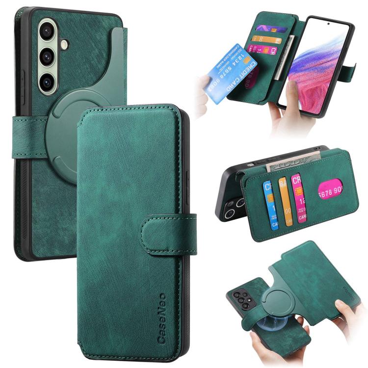 Custodia pelle antifurto con supporto MagSafe per Galaxy A08 A07 A18 A17 A57 A37