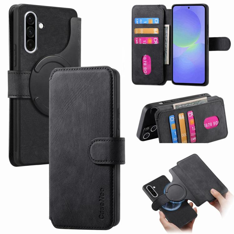 Custodia pelle antifurto con supporto MagSafe per Galaxy A08 A07 A18 A17 A57 A37