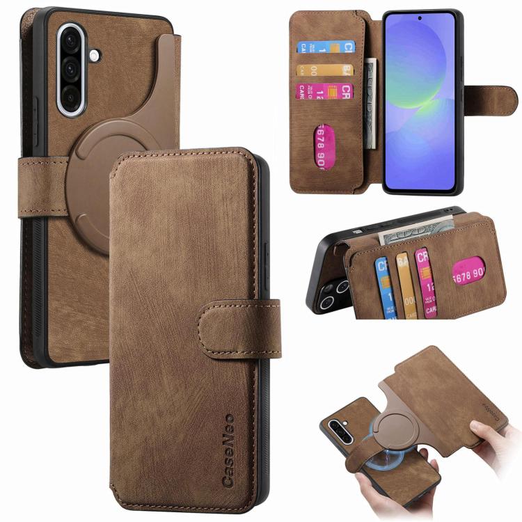 Custodia pelle antifurto con supporto MagSafe per Galaxy A08 A07 A18 A17 A57 A37