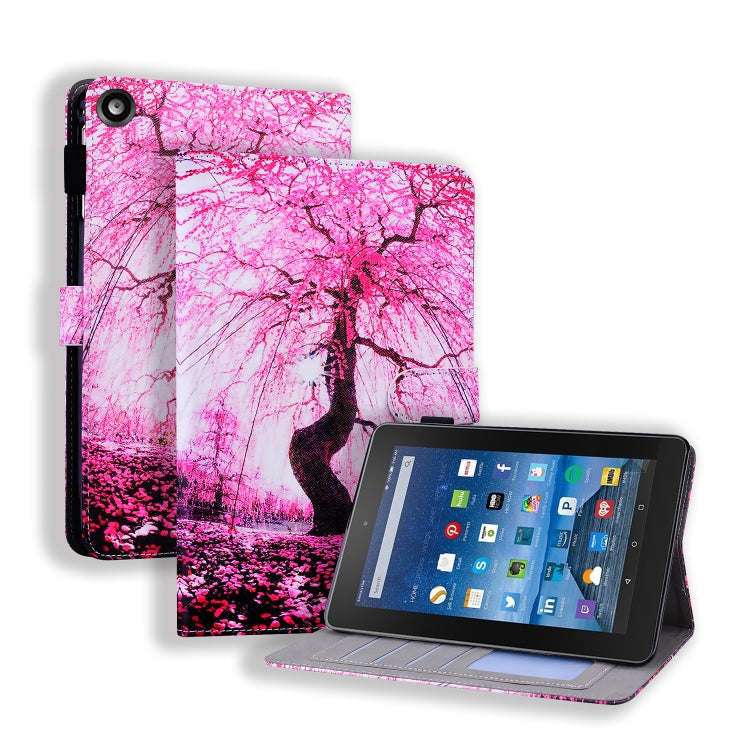 Custodia portafoglio in pelle con slot carte per Fire HD 8 2017