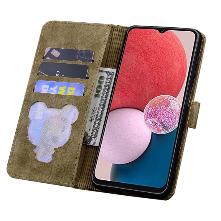 Custodia in pelle goffrata con gatto Sakura per Samsung Galaxy S23 5G