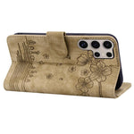 Custodia pelle goffrata con gatto Sakura per Samsung Galaxy S25 Ultra, S24 FE