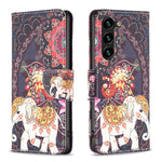 Custodia in pelle con motivo colorato per Samsung Galaxy S25 e S25+ 5G