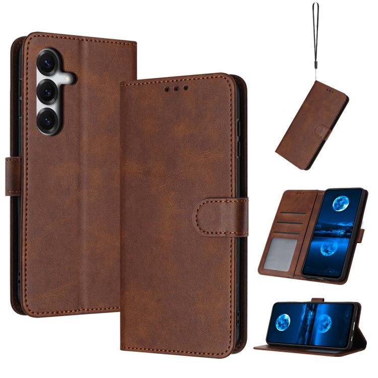 Custodia in pelle vitello pieno fiore per Samsung Galaxy S26+, S26 Ultra, S26 e