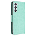 Custodia in pelle con motivo a due farfalle per Samsung Galaxy S25 e S25+ 5G