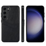 Custodia in pelle Litchi con slot per carte per Samsung Galaxy S24+, S24, S23