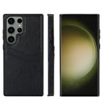 Custodia in pelle Litchi con slot per carte per Samsung Galaxy S24+, S24, S23