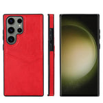 Custodia in pelle Litchi con slot per carte per Samsung Galaxy S24+, S24, S23
