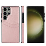Custodia in pelle Litchi con slot per carte per Samsung Galaxy S24+, S24, S23